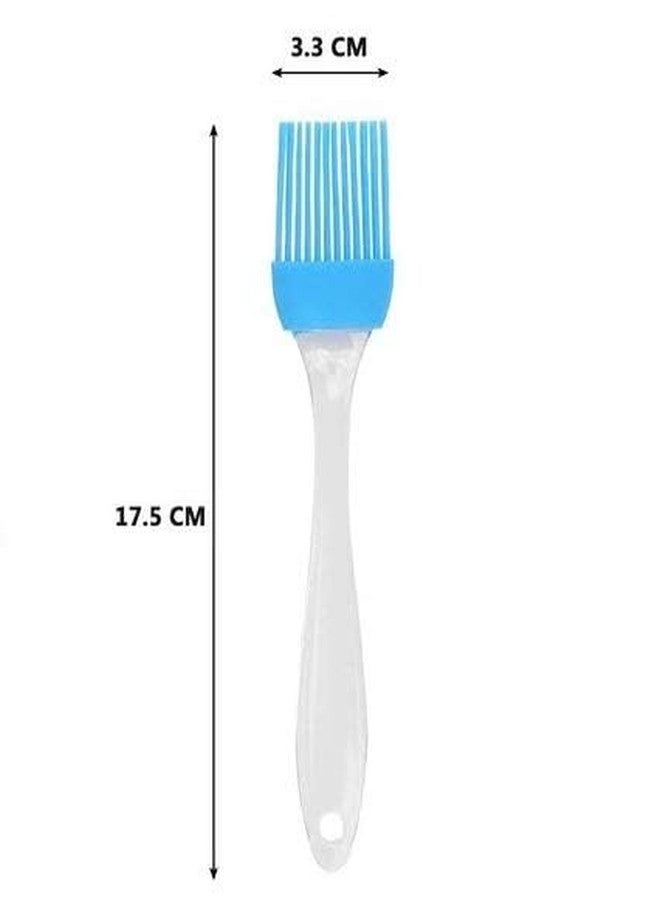 CHILLER Kitchen Silicon Flat Pastry Brush Silicon Oil Cooking Brush for Grilling, Grill Barbeque Kitchen Baking Pastries Cakes Desserts| 17 CM | Cooking Brush | Random Color | (Pack of 6) - Image 3