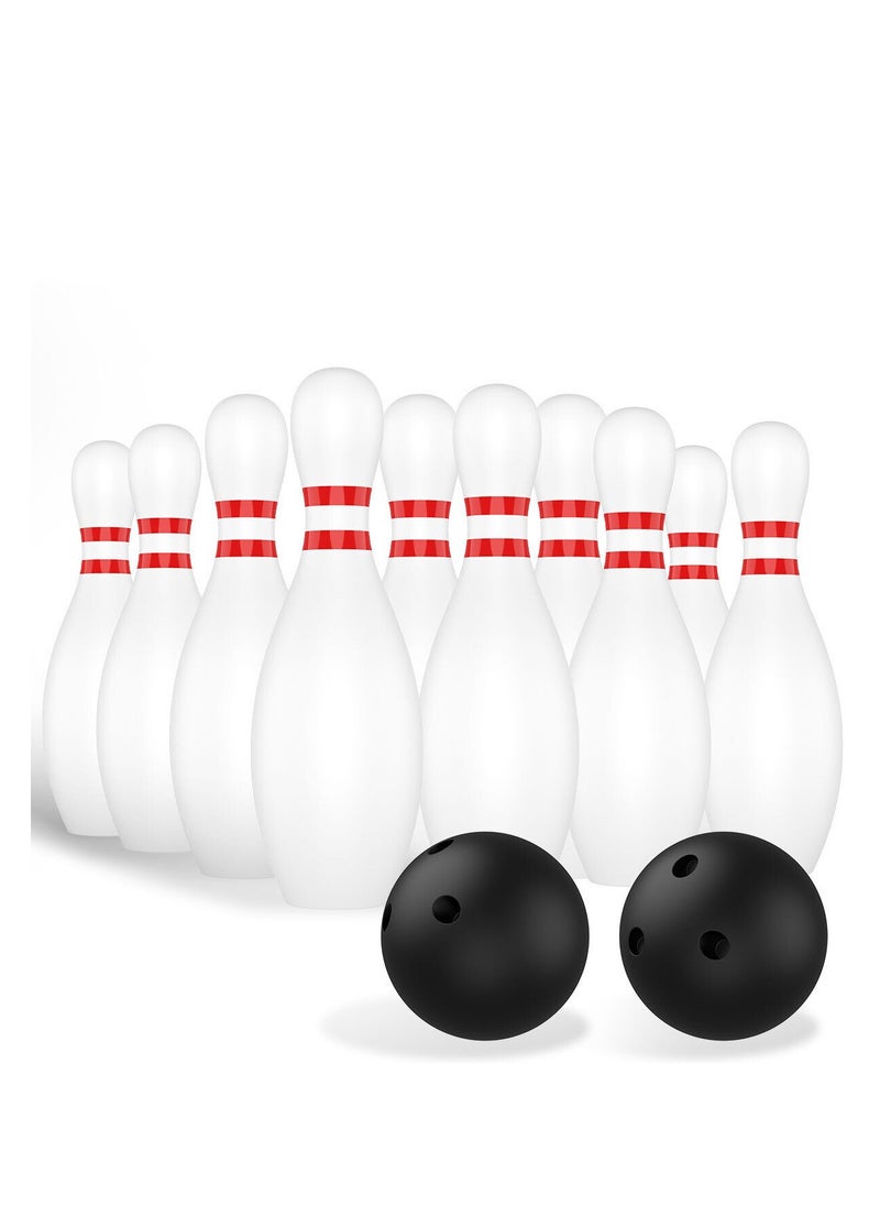 Generic 12 Pcs Kids Bowling Set Includes 10 Classical White Pins and 2 Balls Early faIbU  - Image 3