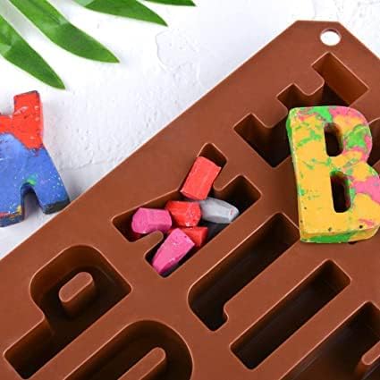 MoldBerry Silicone Alphabet Chocolate Mold Mould Cake Decoration Baking Mould Fondan Tool for Cupcake Cake Brownie Decoration Multicolor PK1 - Image 4