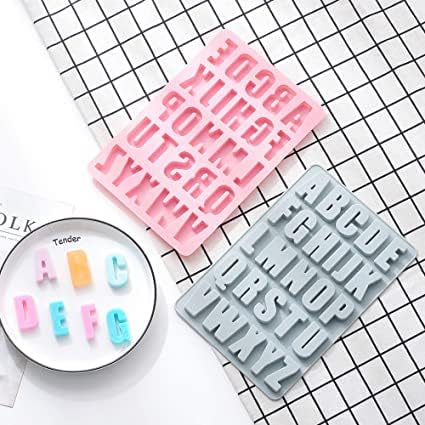 MoldBerry Silicone Alphabet Chocolate Mold Mould Cake Decoration Baking Mould Fondan Tool for Cupcake Cake Brownie Decoration Multicolor PK1 - Image 1