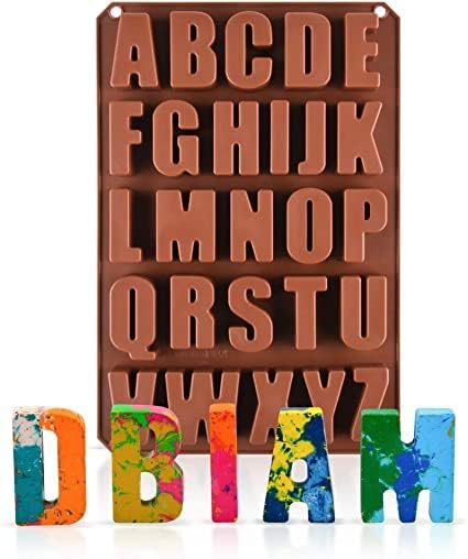 MoldBerry Silicone Alphabet Chocolate Mold Mould Cake Decoration Baking Mould Fondan Tool for Cupcake Cake Brownie Decoration Multicolor PK1 - Image 5