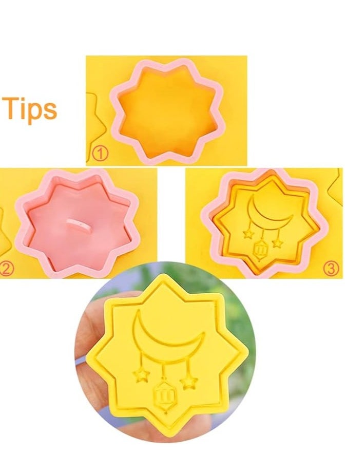Generic 8-Pcs Eid Mubarak Cookie Cutters Set 3D Islamic Ramadan Cookie Cutter for Baking Eid Mubarak Ramadan Favors and Supplies  - Image 3