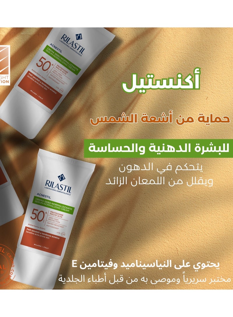Rilastil Acnestil Sebum-Normalizing Cream Spf 50+ 40Ml - Image 5