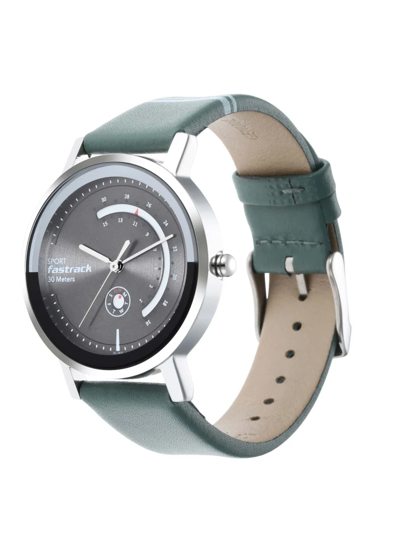 فاستراك Fastrack Wear Your Look Quartz Analog with Day and Date Grey Dial Leather Strap Watch for Girls
