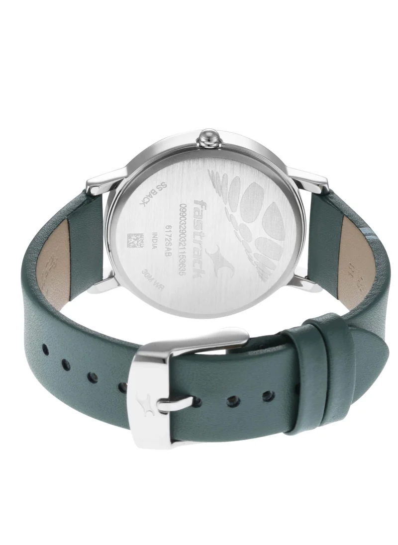 فاستراك Fastrack Wear Your Look Quartz Analog with Day and Date Grey Dial Leather Strap Watch for Girls