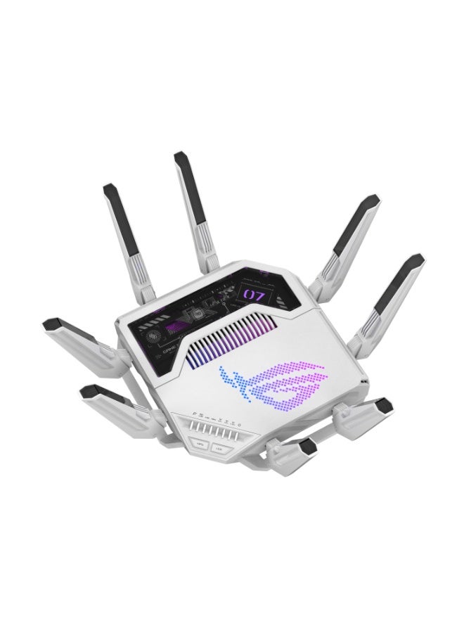 ASUS ROG Rapture GT-BE19000AI WiFi 7 Tri-Band Gaming Router, Up to 19Gbps, AI-Powered NPU, 6GHz Band, 320MHz Channels, 10G + 2.5G Multi-Gig Ports, AI Game Boost, AiProtection Pro, AiMesh, Docker Support, White | 90IG09S0-MO9A0V white - Image 2