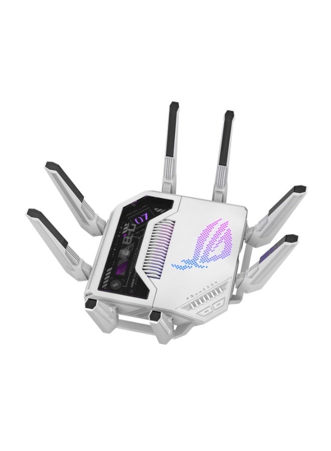 ASUS ROG Rapture GT-BE19000AI WiFi 7 Tri-Band Gaming Router, Up to 19Gbps, AI-Powered NPU, 6GHz Band, 320MHz Channels, 10G + 2.5G Multi-Gig Ports, AI Game Boost, AiProtection Pro, AiMesh, Docker Support, White | 90IG09S0-MO9A0V white - Image 3