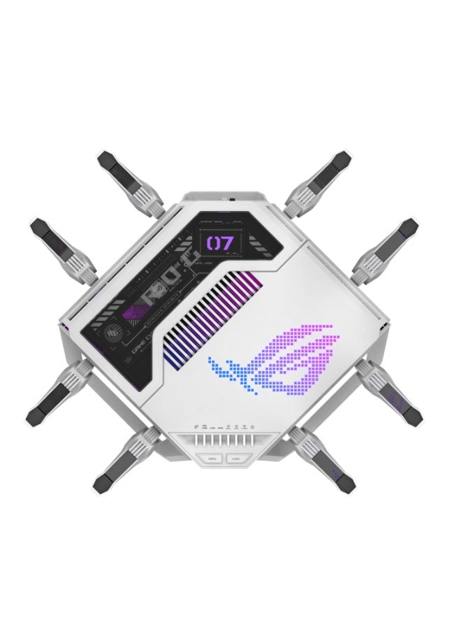 ASUS ROG Rapture GT-BE19000AI WiFi 7 Tri-Band Gaming Router, Up to 19Gbps, AI-Powered NPU, 6GHz Band, 320MHz Channels, 10G + 2.5G Multi-Gig Ports, AI Game Boost, AiProtection Pro, AiMesh, Docker Support, White | 90IG09S0-MO9A0V white - Image 5
