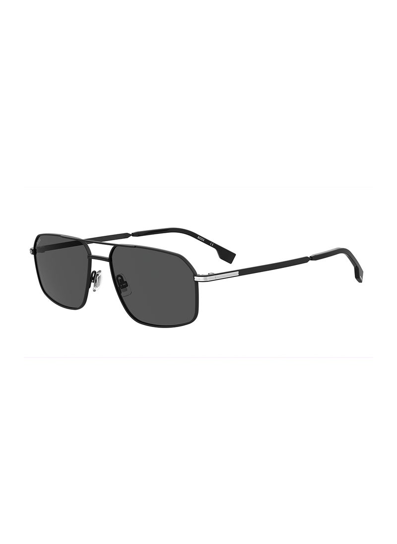 HUGO BOSS Men's UV Protection Navigator Sunglasses - Boss 1603/S Black Millimeter - Lens Size: 58 Mm  - Image 1