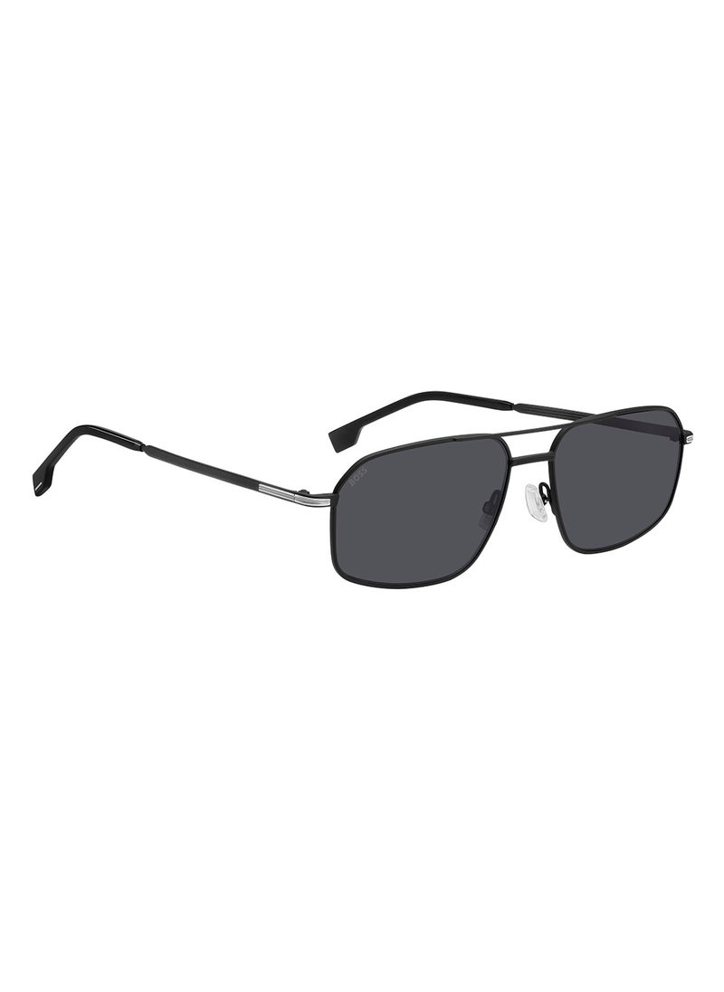 HUGO BOSS Men's UV Protection Navigator Sunglasses - Boss 1603/S Black Millimeter - Lens Size: 58 Mm  - Image 2