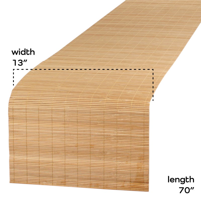 BambooMN Carbonized Bamboo Matchstick Natural Table Runner  Home D?cor  1 Piece - Image 4