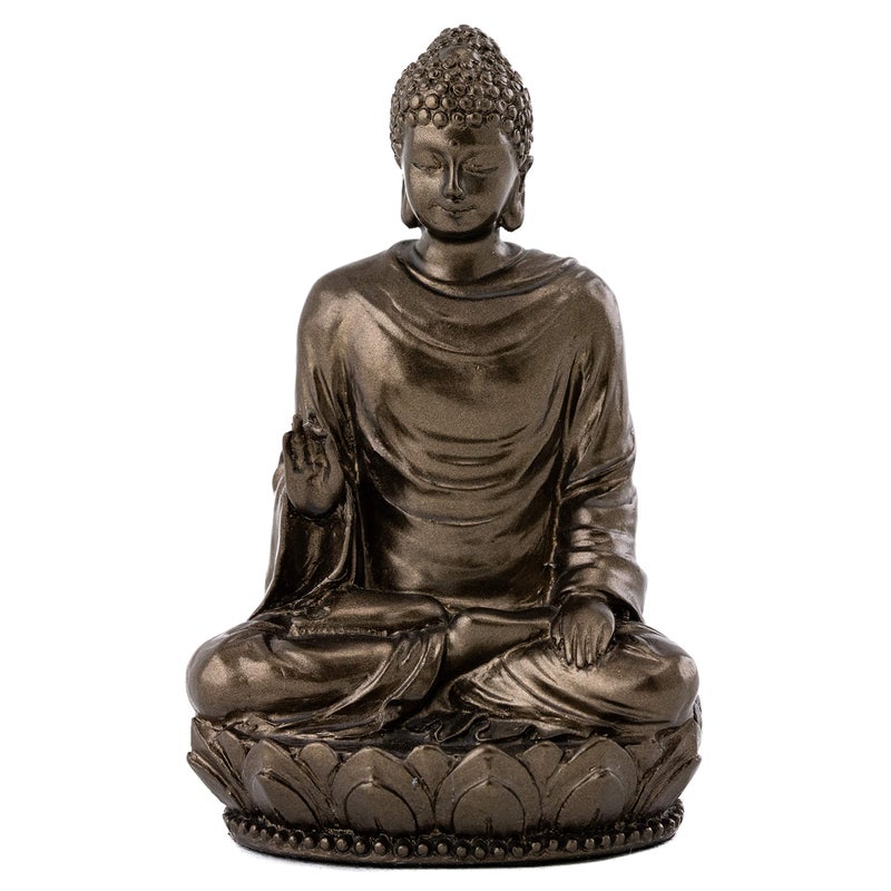 Top Collection Top Collection Mini Shakyamuni Buddha Decorative Statue  Hand Painted Enlightened One Sculpture with Bronze Finish Look 3Inch Supreme Buddha Collectible Figurine 