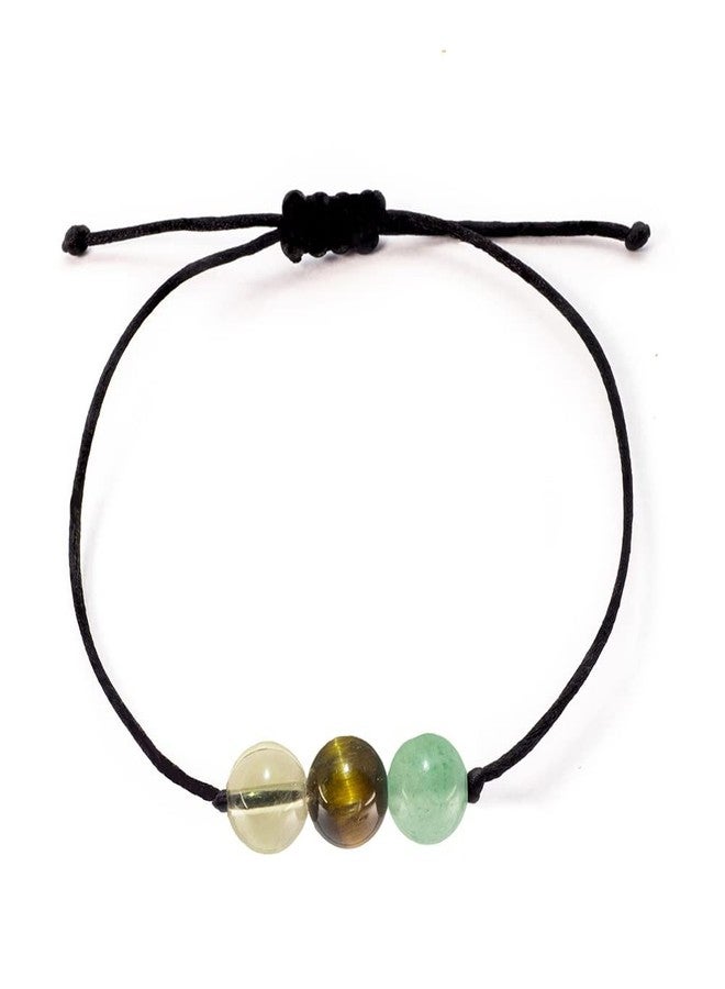 BOHO GARDEN سوار بوهو جاردن الكريستالي العلاجي لجلب الحظ السعيد - 3 أحجار كريمة طبيعية حقيقية - أساور خرز قابلة للتعديل للرجال والنساء والمراهقين - خرز 8 مم - Image 2