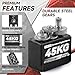 Smraza 45KG Servo Motor Steering High Torque for RCSmraza HV 84V Coreless Waterproof Digital Servo Stainless Steel Gear Compatible with RC 110 18 Car Truck CrawlerRobotBoat with 25T Servo Horn270 - Image 3