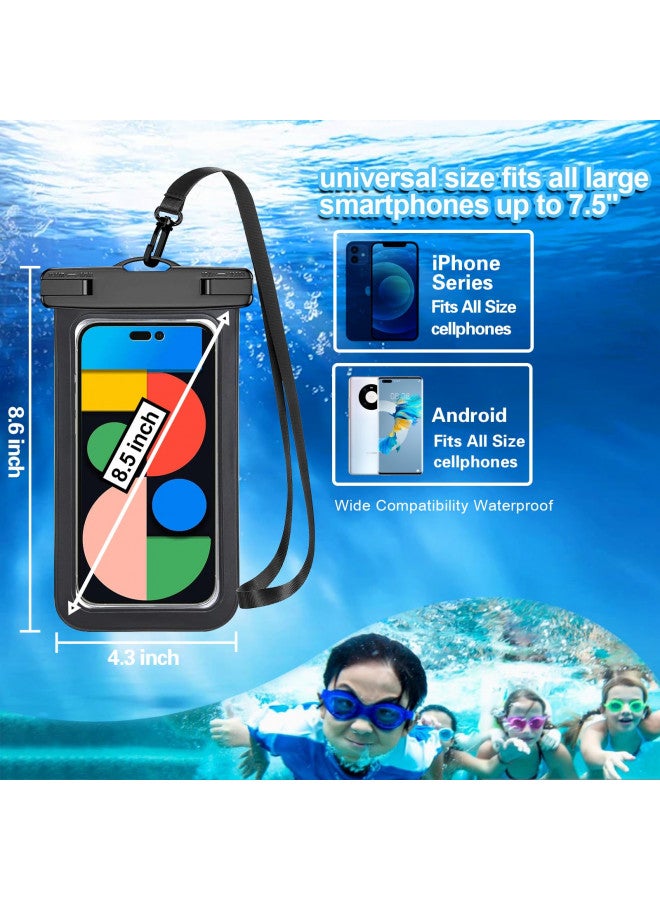 Famoby 10 Pack Multicolor Universal Waterproof Phone Pouch, Large Phone Waterproof Case Dry Bag (Protection Level: IP68) Outdoor Sports for Apple iPhone,Samsung,and up to 7.5" (Multicolor 10 Pack) - Image 1