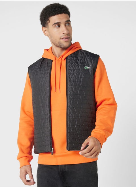 Logo Zip Through Vest Jacket