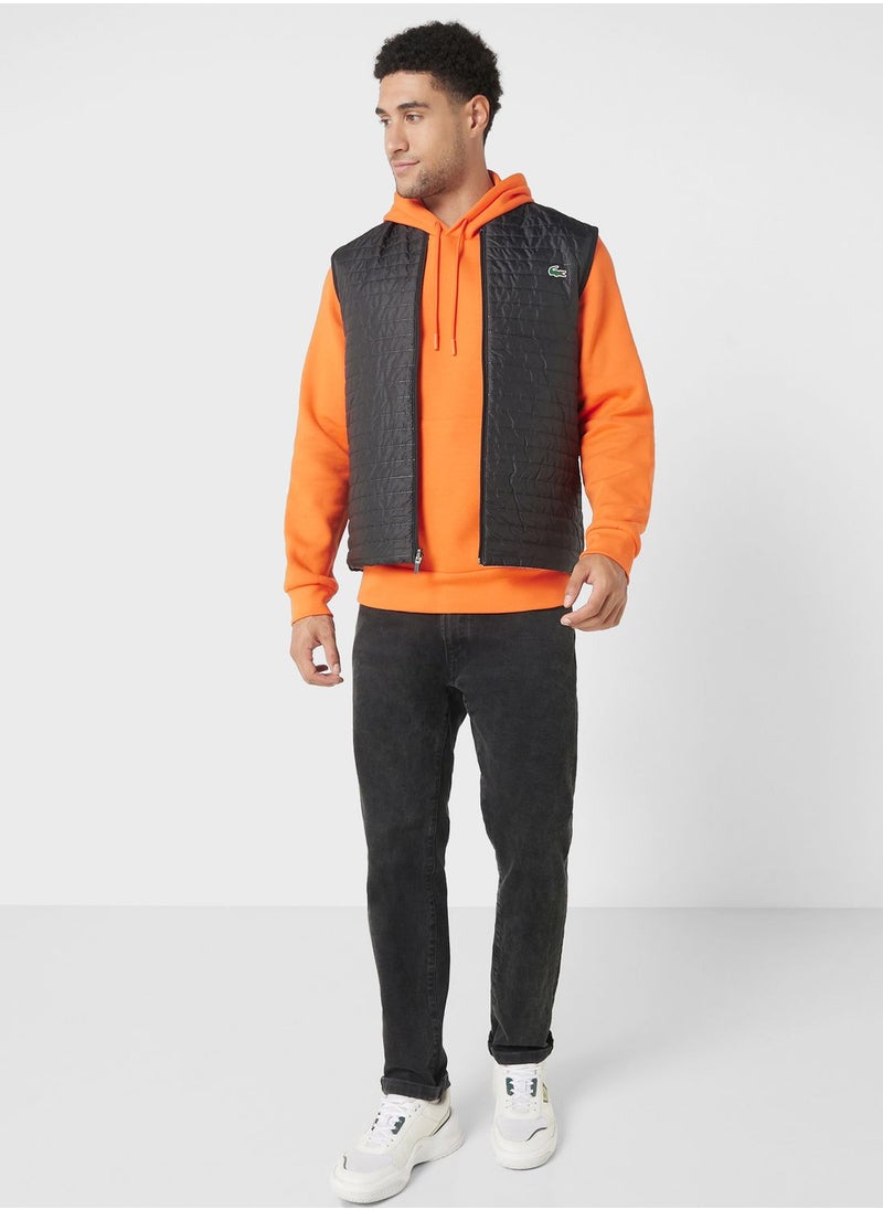 LACOSTE - Logo Zip Through Vest Jacket - Image 1
