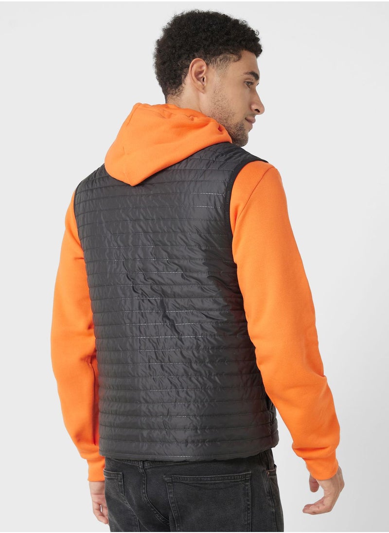 LACOSTE - Logo Zip Through Vest Jacket - Image 1