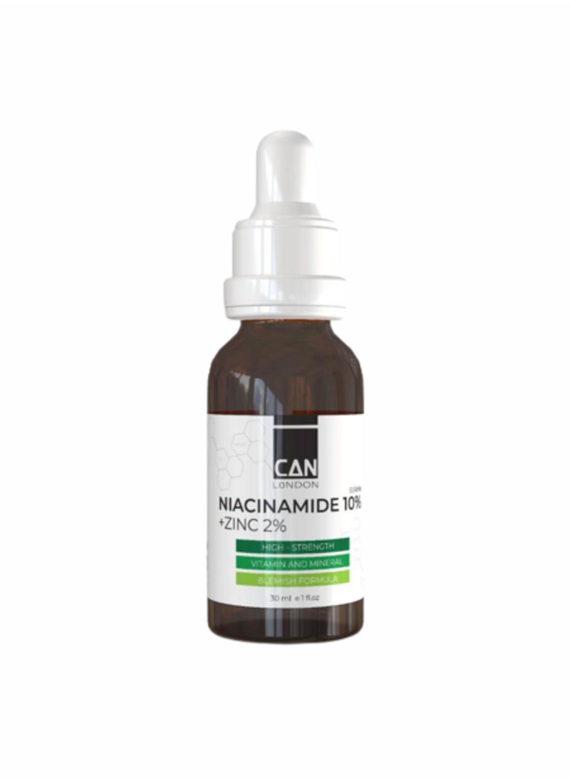 iCan London ICAN LONDON Niacinamide 10% + Zinc 2% For Face Blemish Pore Refining Serum, 30Ml  - Image 1