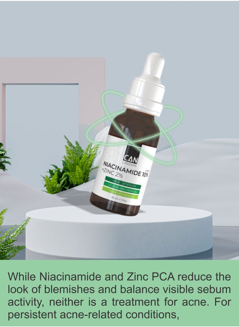 iCan London ICAN LONDON Niacinamide 10% + Zinc 2% For Face Blemish Pore Refining Serum, 30Ml  - Image 4