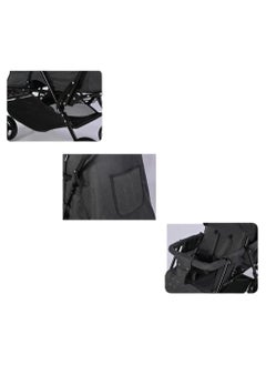 Generic BABY TWIN FOLDABLE STROLLER WITH 2 SEAT ADJUSTABLE PRAM SKY BLUE  - Image 2