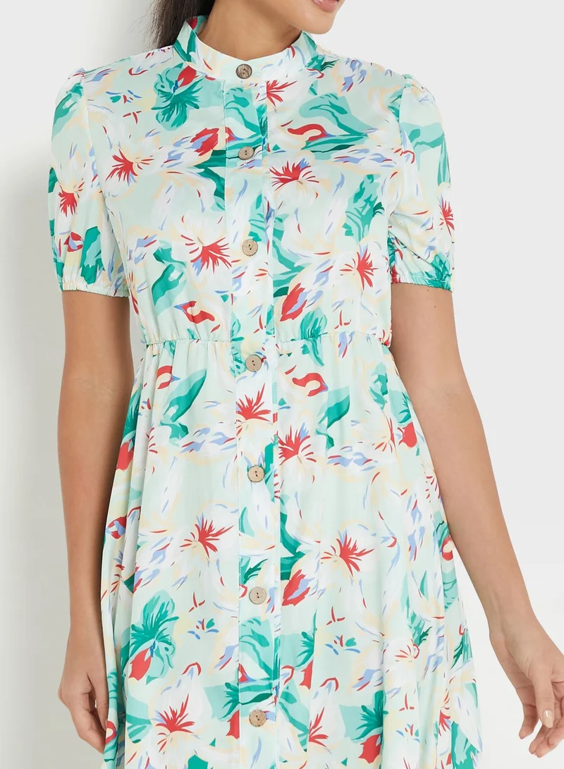 ELLA High Neck Printed Dress