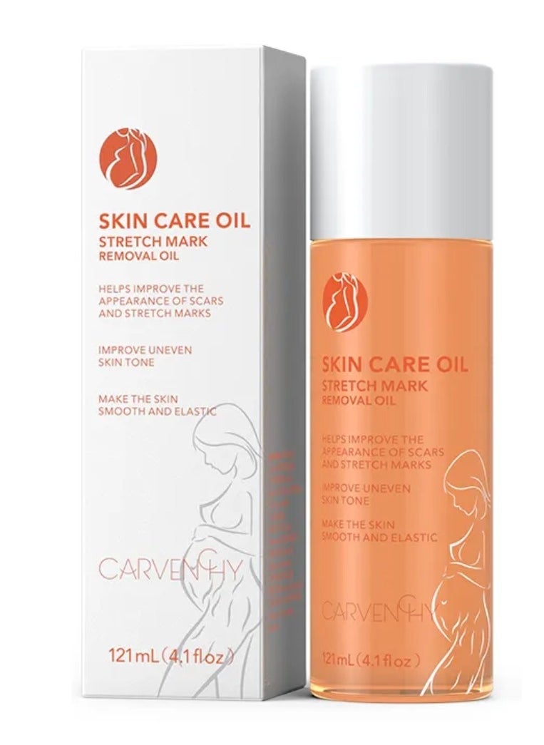 CARVENCHY - 121ml Skin Care Oil Stretch Mark Removal Oil for Pregnancy Improve Scars Reduce Wrinkles Improves Skin Elasticity Stretch Marks and Scars for Even Skin Tone and Skin Firming - Image 1