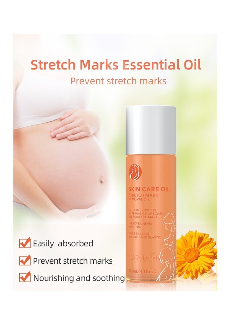 CARVENCHY - 121ml Skin Care Oil Stretch Mark Removal Oil for Pregnancy Improve Scars Reduce Wrinkles Improves Skin Elasticity Stretch Marks and Scars for Even Skin Tone and Skin Firming - Image 1