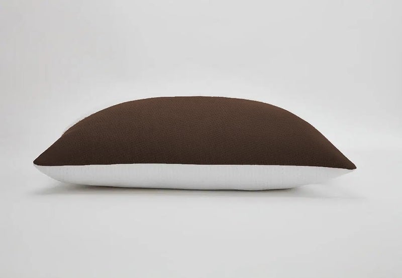 Texlux Microfiber Reversable Pillow Set of 2 for Sleeping 17 Inch X 27 Inch - Brown White - Image 2