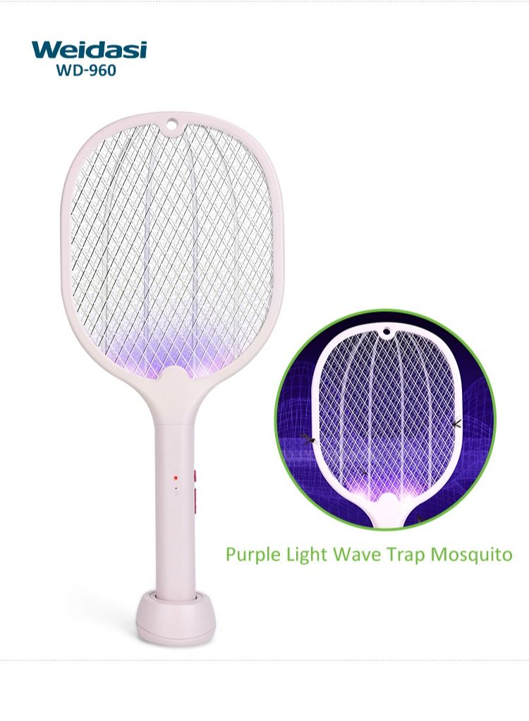 WEIDASI Rechargeable Mosquito Insect & Fly Electric Bat Handheld Swatter Racket - Image 1