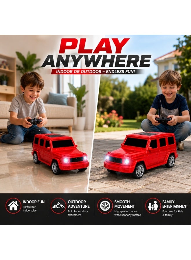 1:22 Scale Remote Control Car SUV Toy, RC Car with Controller, Kids Electric Car with Lights, Red - Image 4
