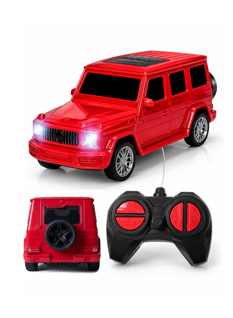 1:22 Scale Remote Control Car SUV Toy, RC Car with Controller, Kids Electric Car with Lights, Red - Image 1