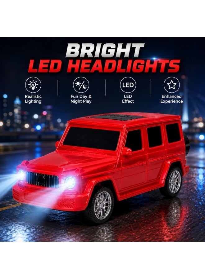 1:22 Scale Remote Control Car SUV Toy, RC Car with Controller, Kids Electric Car with Lights, Red - Image 2