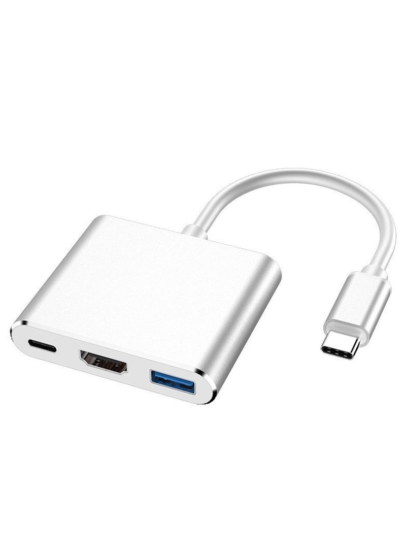 erorex USB C to HDMI Adapter USB Type C Adapter Multiport AV Converter with 4K HDMI Output USB C Port & USD3.0 Fasting Charging Port Compatible for MacBook Pro/Air 2019/2018 iPad Pro 2019  - Image 1