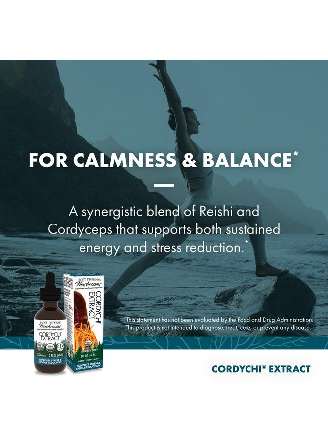Host Defense CordyChi Extract - Energy & Immune Support Supplement - Cordyceps & Reishi Mushroom Supplement for Relaxation & Respiratory Support - Aids Against Tiredness - 2 fl oz (60 Servings)* - Image 3