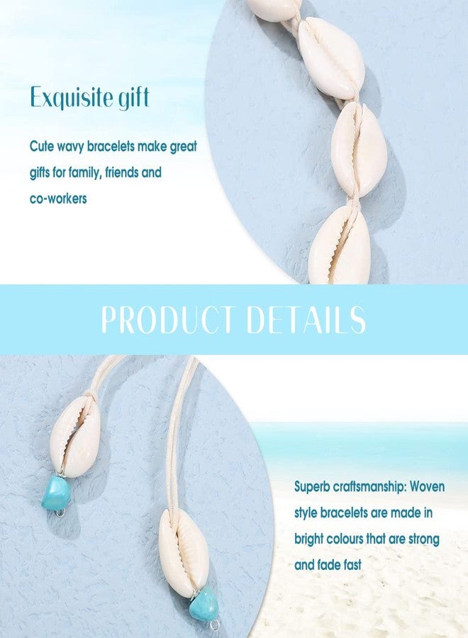 Chennie Boho Shell Waist Chain Adjustable Seashell Body Chain Turquoise Pendant Waist Chain Beach Summer Beach Chain Jewelry - Image 5