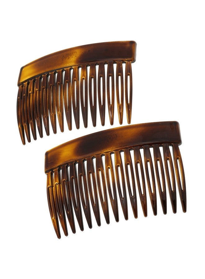Camila Paris CP2942 French Hair Side Comb, Small Tortoise Shell, French Twist Hair Combs Decorative, Strong Hold Hair Clips for Women Bun Chignon Up-Do Styling Girls Hair Accessories, Made in France - Image 1
