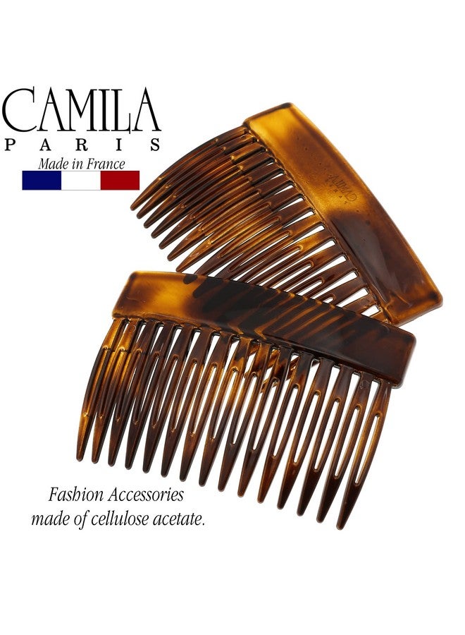 Camila Paris CP2942 French Hair Side Comb, Small Tortoise Shell, French Twist Hair Combs Decorative, Strong Hold Hair Clips for Women Bun Chignon Up-Do Styling Girls Hair Accessories, Made in France - Image 4