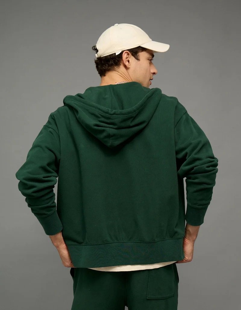 American Eagle AE Full-Zip Graphic Hoodie
