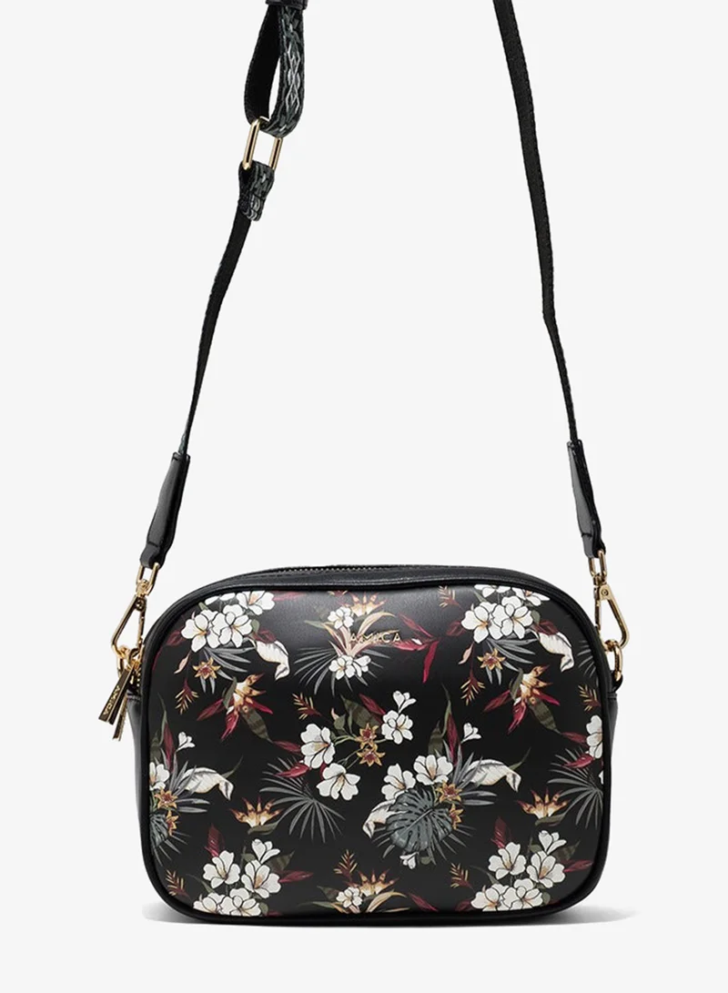 AMICA AMICA Flores Crossbody Bag - Black Floral