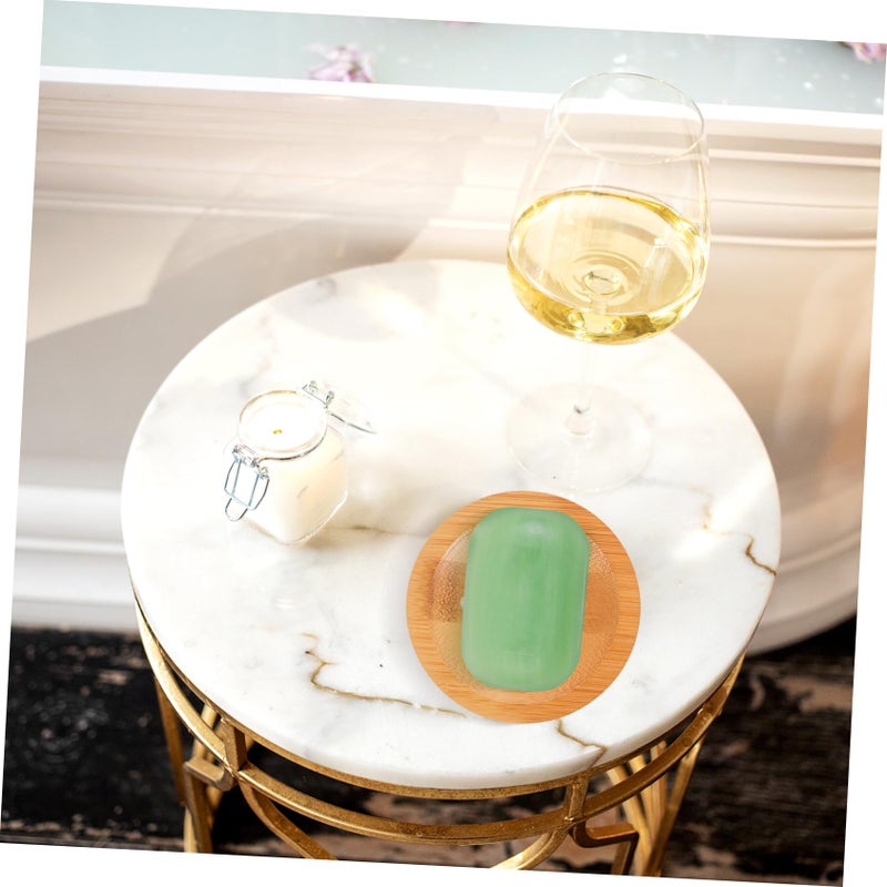 2Pcs Bamboo Soap Holder With Draining Design For Shower Bathroom Eco Friendly Soap Tray - Image 5