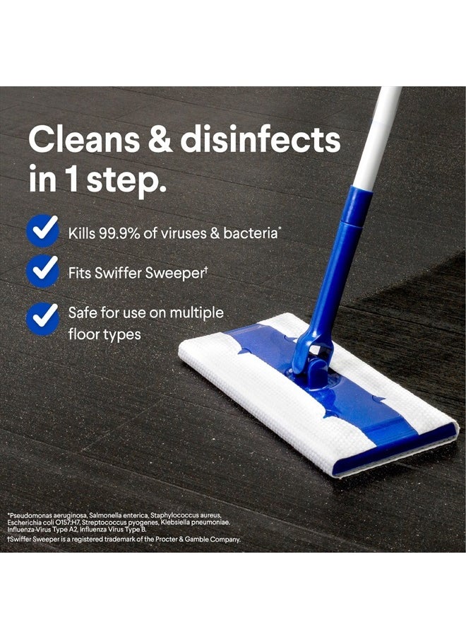 Scentiva Disinfecting Wet Mop Pad, Disposable Mop Heads, Multi-Surface Floor Wipes, Lavender and Jasmine, 2 Packs, 24 Wet Refills Per Pack (Package May Vary)