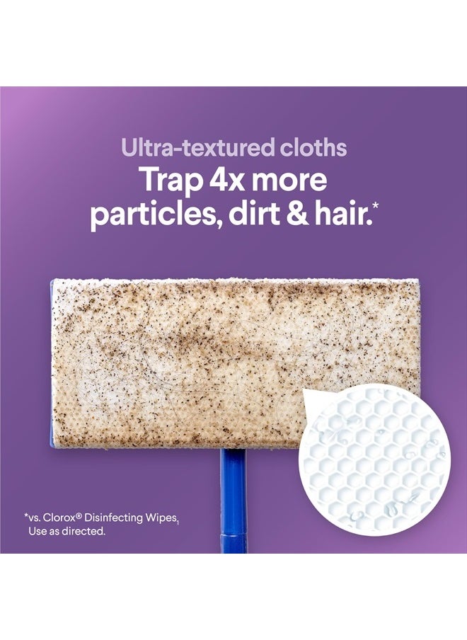 Scentiva Disinfecting Wet Mop Pad, Disposable Mop Heads, Multi-Surface Floor Wipes, Lavender and Jasmine, 2 Packs, 24 Wet Refills Per Pack (Package May Vary)