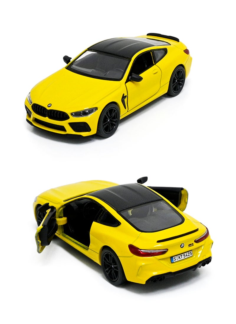 Kinsmart BMW M8 Competition Coupe 1/38 Scale Die Cast Metal Doors Openable Pull Back Action Toy Car  - Image 1