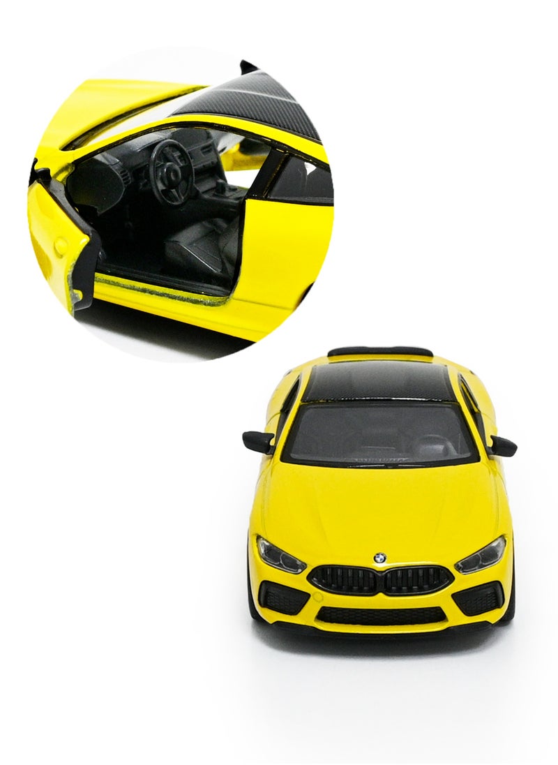 Kinsmart BMW M8 Competition Coupe 1/38 Scale Die Cast Metal Doors Openable Pull Back Action Toy Car  - Image 3