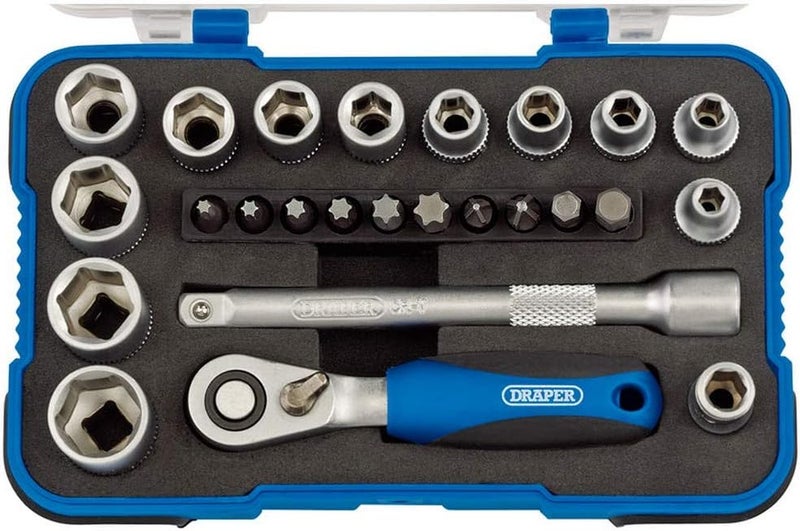 Draper D 16354 1/4" Square Drive Metric Socket 25 Piece Set - Image 1