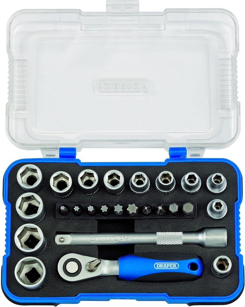 Draper D 16354 1/4" Square Drive Metric Socket 25 Piece Set - Image 2