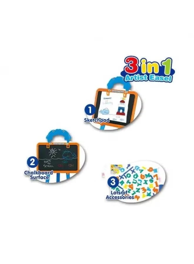 3-in-1 Magnetic Drawing Board Easel Set – Double-Sided Erasable Art Board with Alphabet & Accessories for Kids, Boys & Girls - Image 5