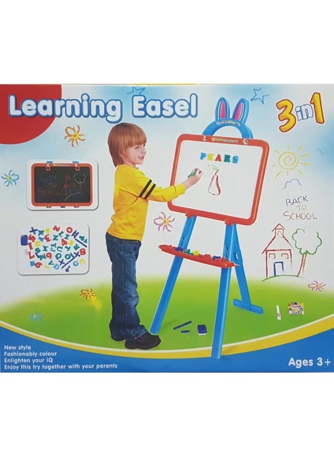 3-in-1 Magnetic Drawing Board Easel Set – Double-Sided Erasable Art Board with Alphabet & Accessories for Kids, Boys & Girls - Image 4