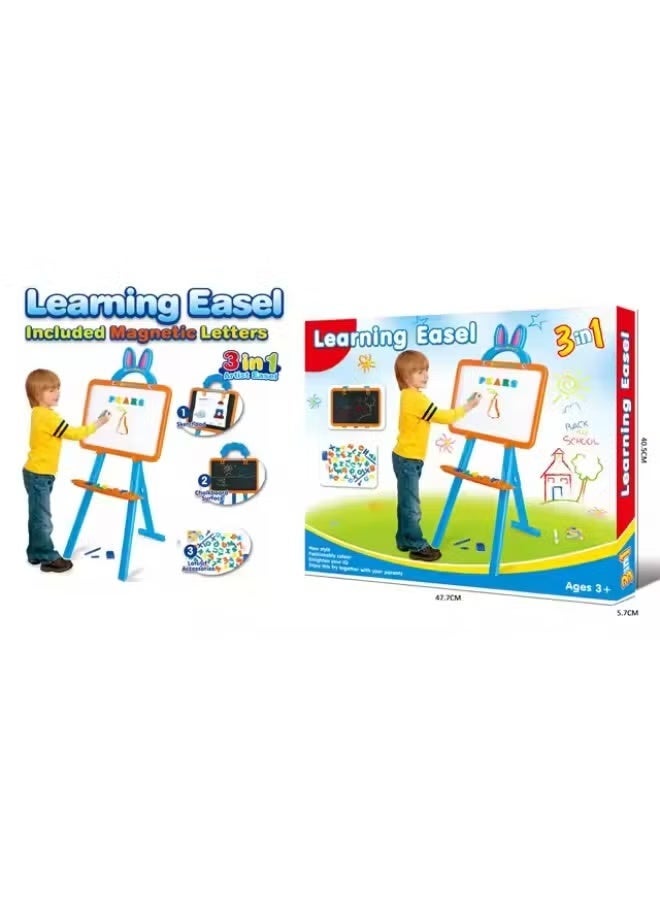 3-in-1 Magnetic Drawing Board Easel Set – Double-Sided Erasable Art Board with Alphabet & Accessories for Kids, Boys & Girls - Image 3